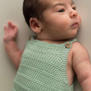 Pelele corto de crochet verde menta – Micu Micu