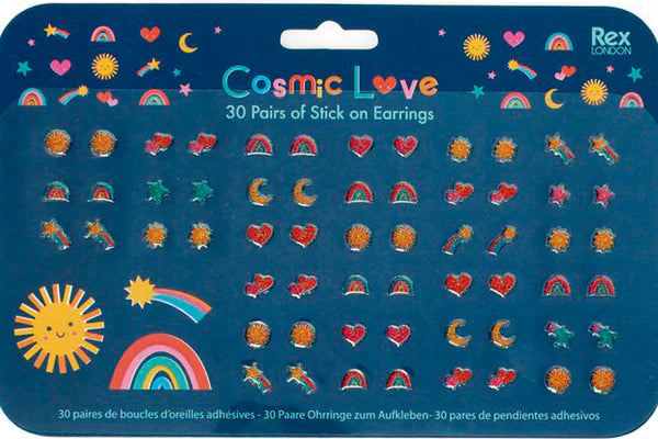 Pendientes adhesivos Cosmic Love - 30 pares