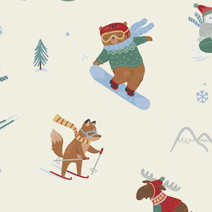 Pijama Bambú Animales Esquiando