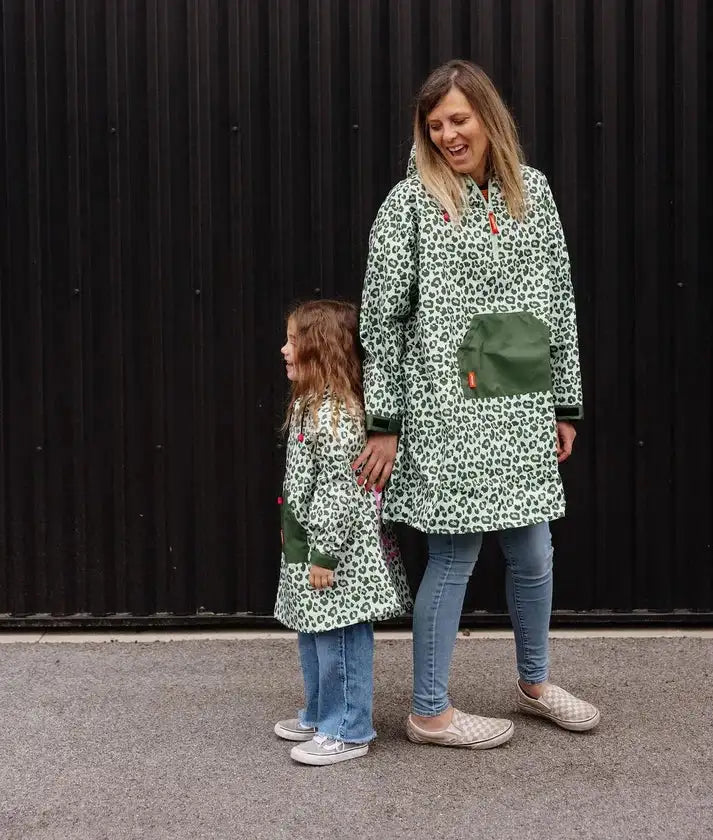 Poncho Impermeable Green Leopard