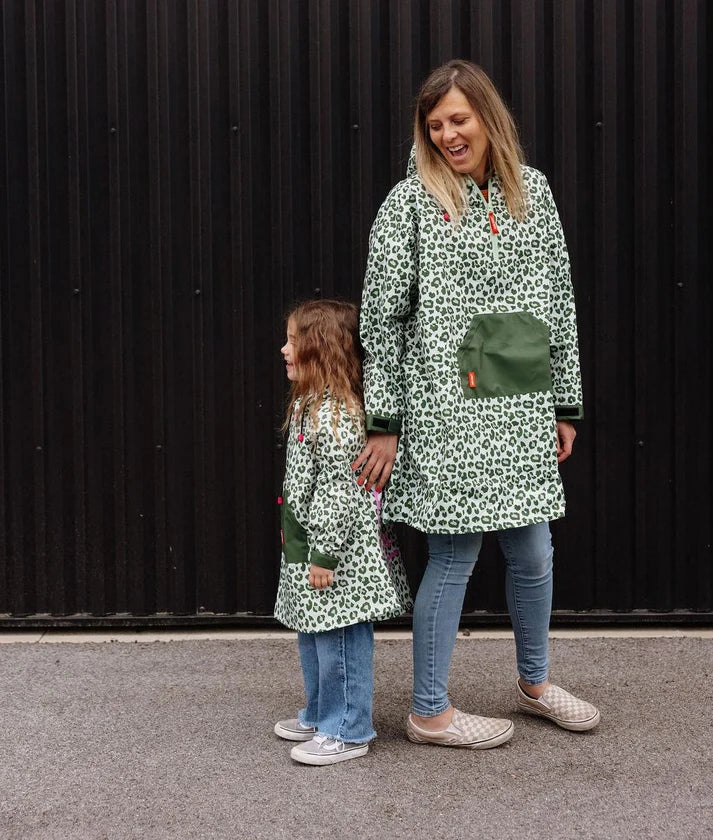 Poncho Impermeable Green Leopard