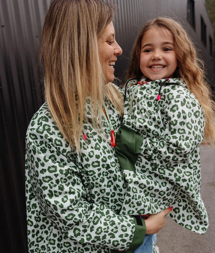Poncho Impermeable Green Leopard