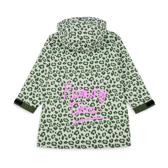 Poncho Impermeable Green Leopard