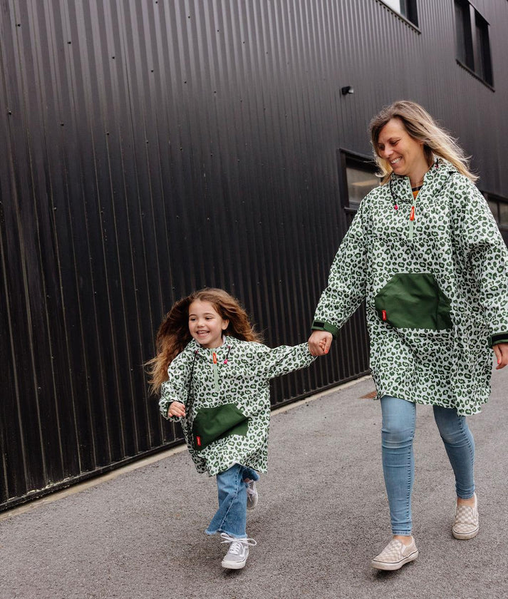 Poncho Impermeable Green Leopard