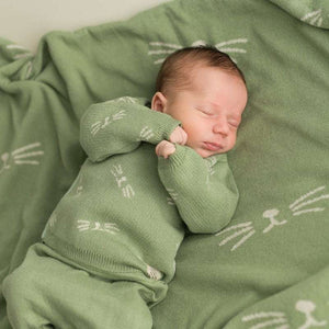 Set Recién Nacido Bigotes Verde