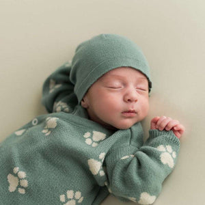 Set Recién Nacido Huellitas Azul