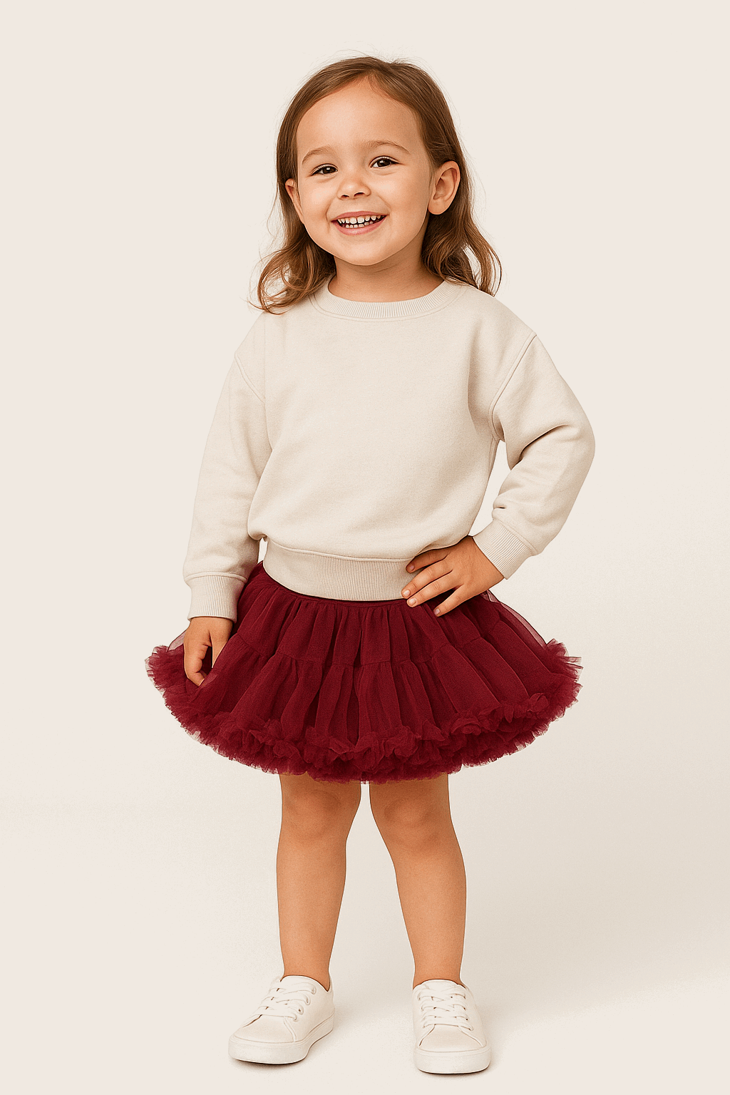 Falda de tul Granate