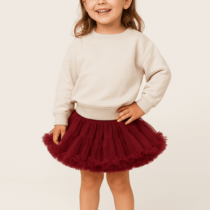 Falda de tul Granate