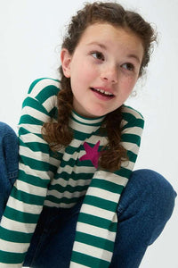 Camiseta Rayas Verdes con Estrella