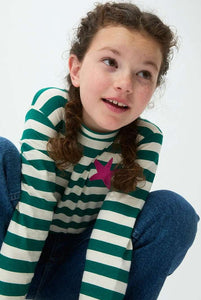 Camiseta Rayas Verdes con Estrella