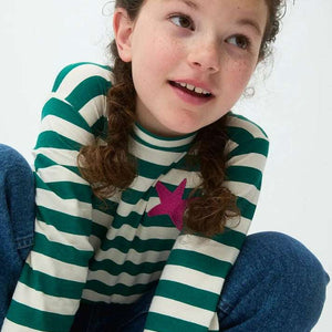 Camiseta Rayas Verdes con Estrella
