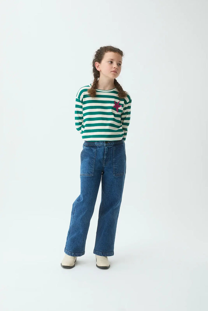 Green Striped T-Shirt with Star