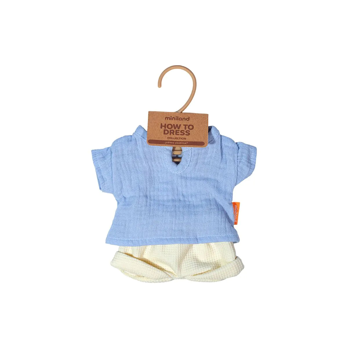 Conjunto camisa azul y shorts 32cm