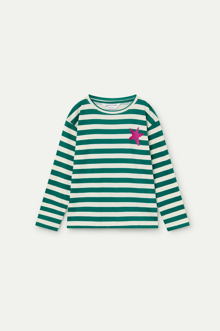 Green Striped T-Shirt with Star
