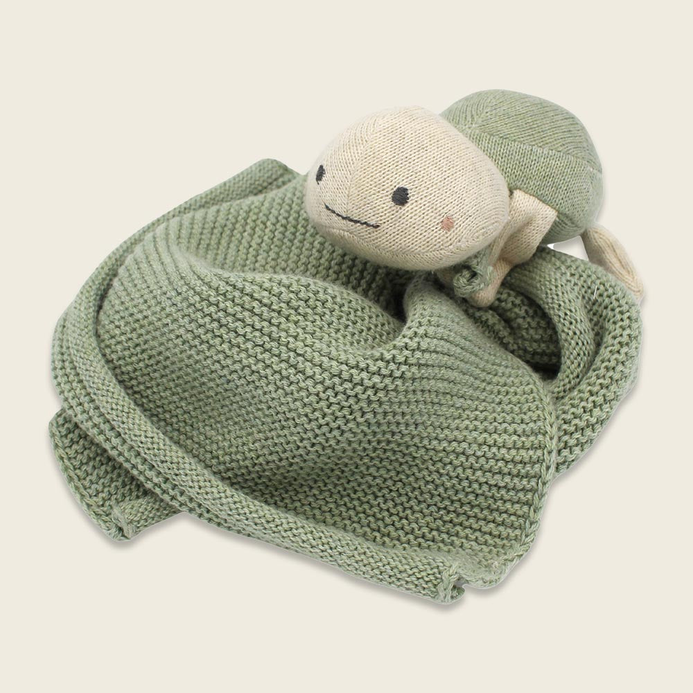 Doudou tortuga menta