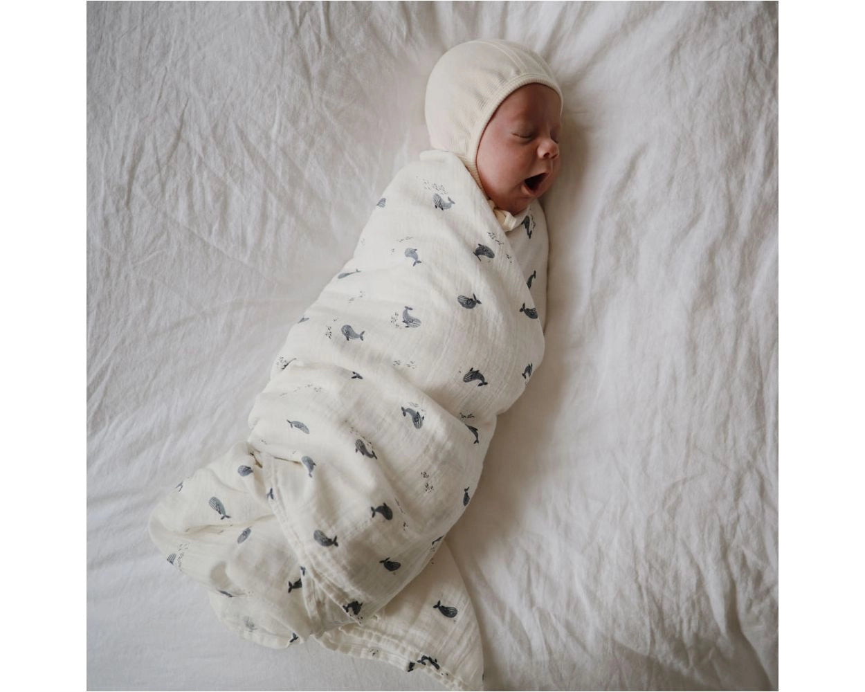 organic muslin whales