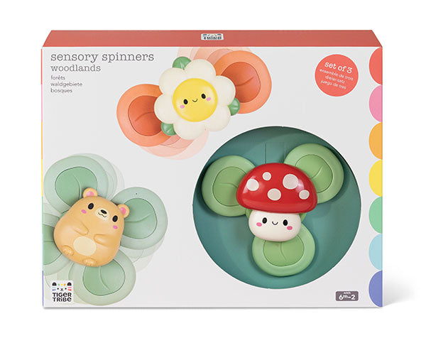 Spinners sensoriales bebé bosque - set de 3