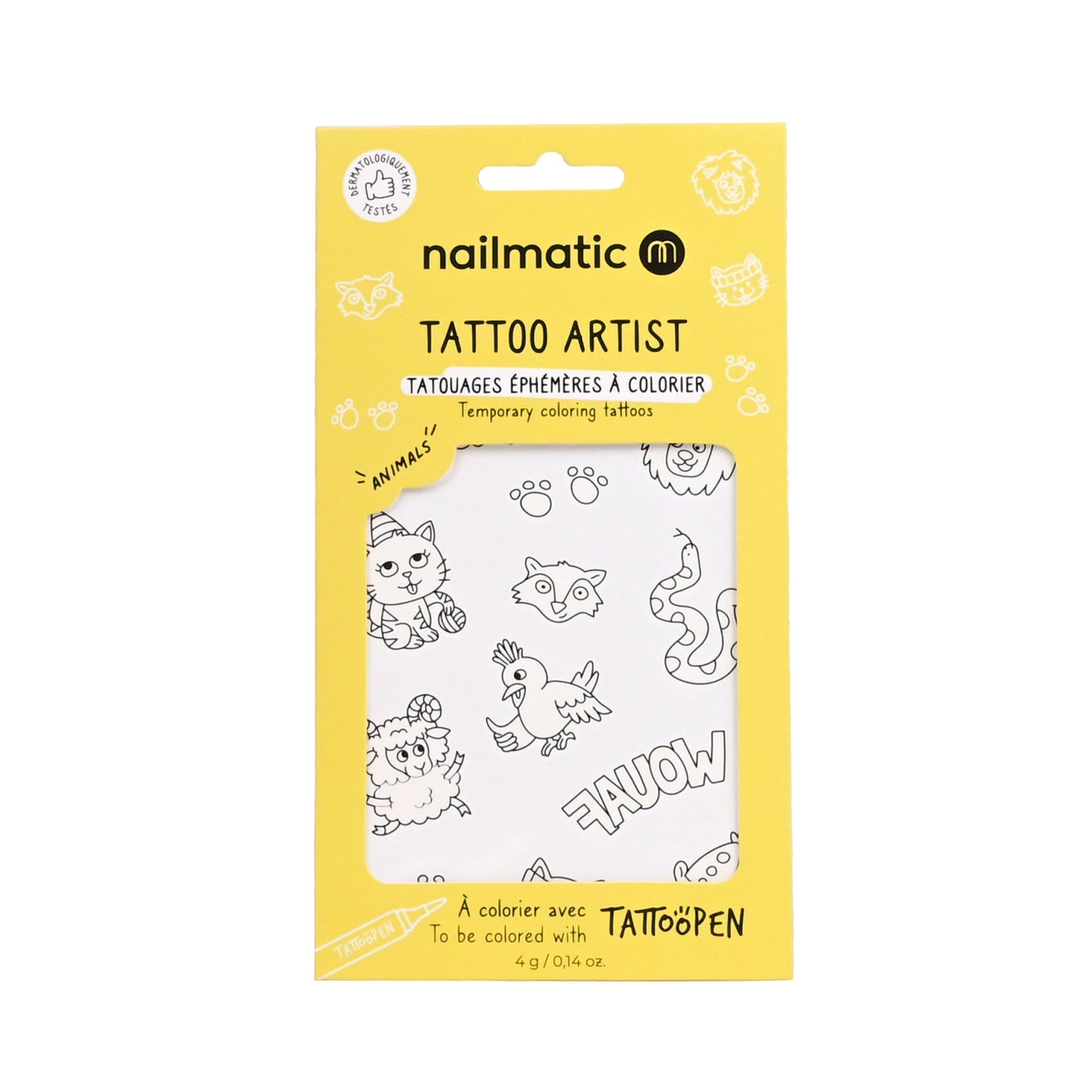 Tatuajes para colorear animales