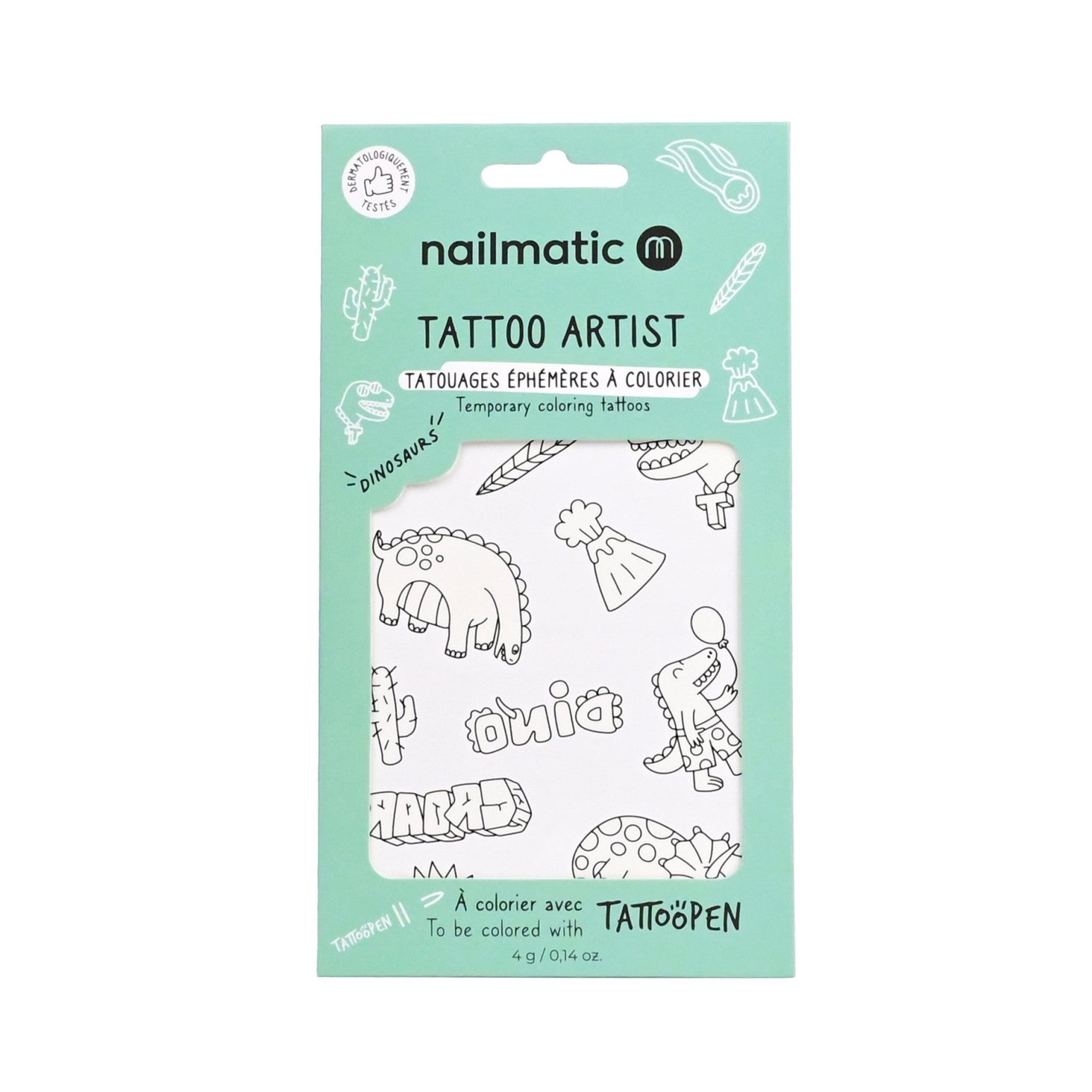 Tatuajes para colorear dinos