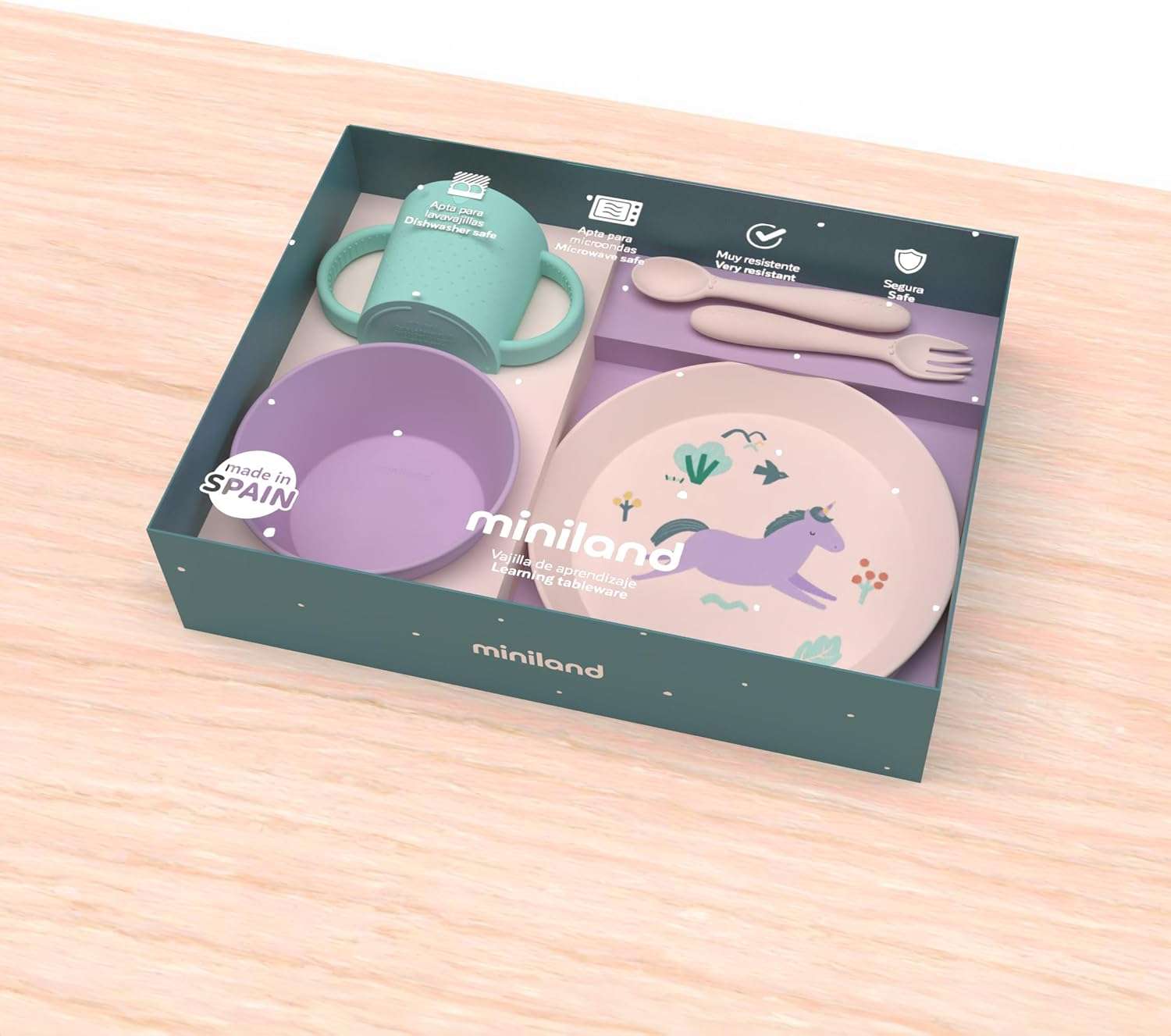 Vajilla infantil unicornio