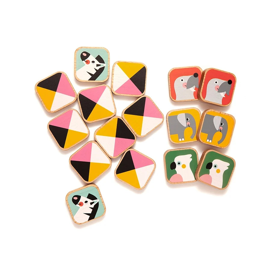 Memory de animales de madera