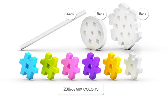 Bloques Meli - Basic Constructor Pastel Travel Box 250piezas