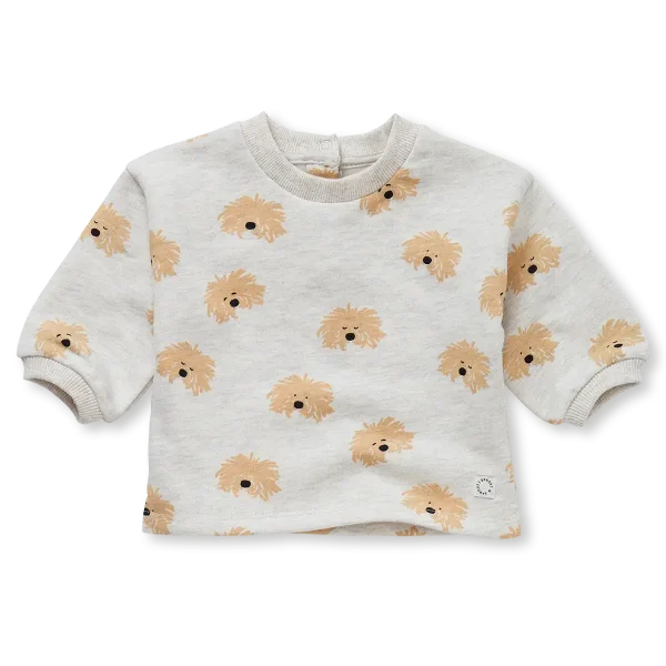 Baby sweatshirt with dog print